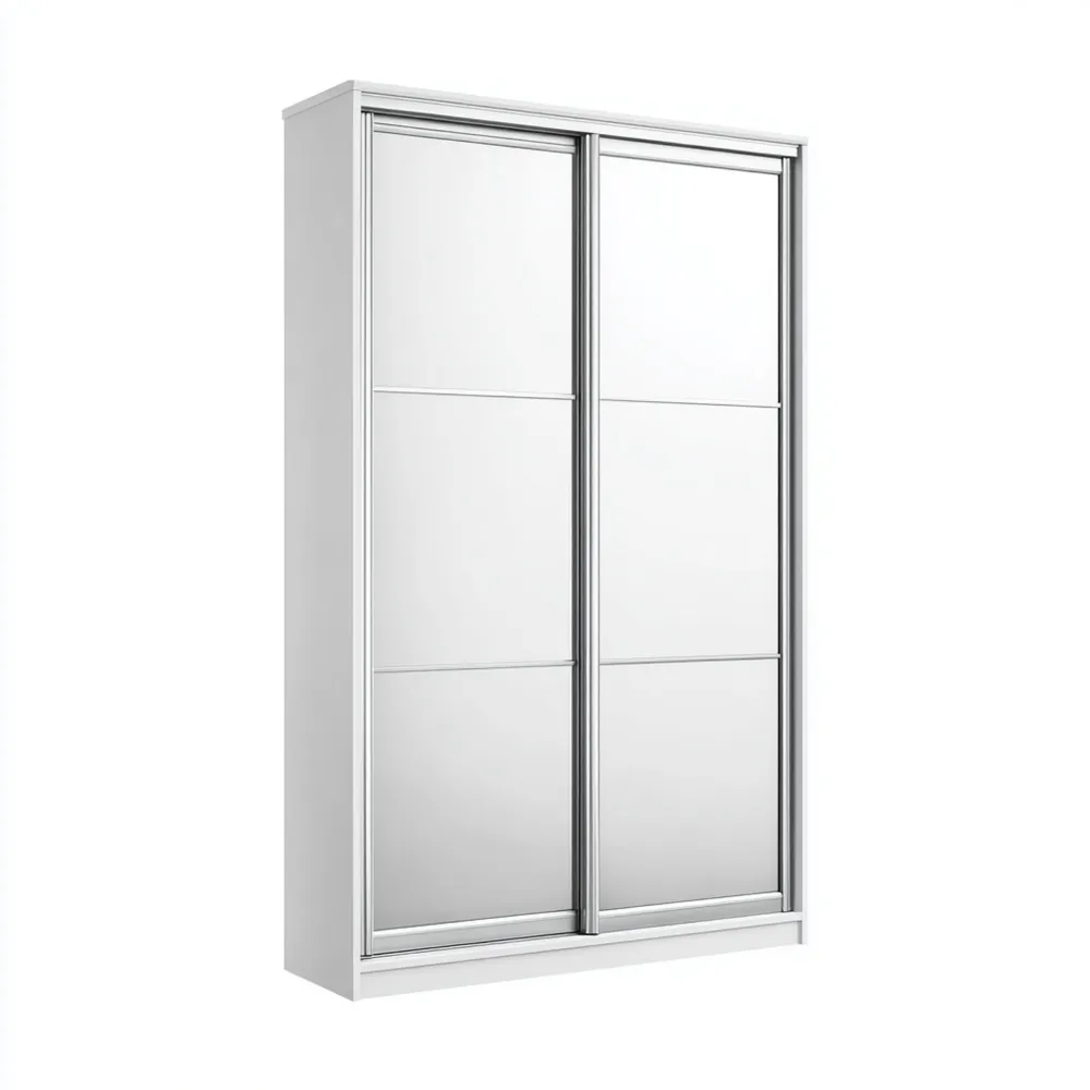 Armario con puertas correderas 180x200x60 cm – Blanco – Diseño moderno