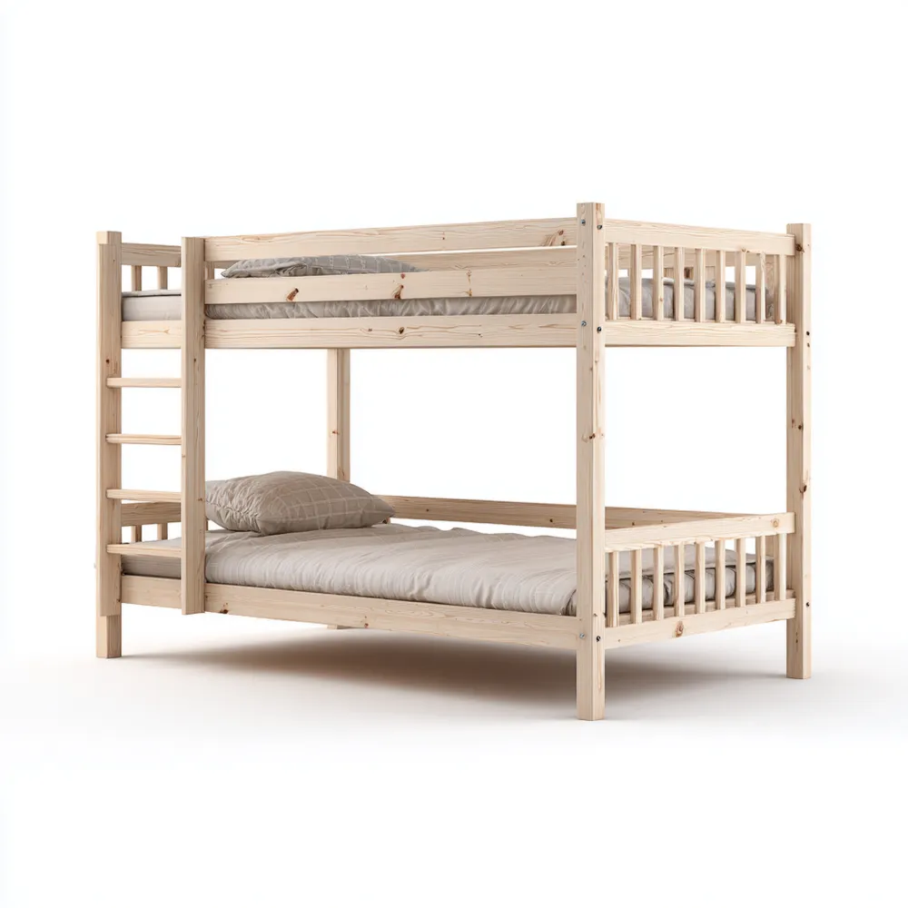 Litera de Madera Maciza 200x90x150 cm - Color Natural