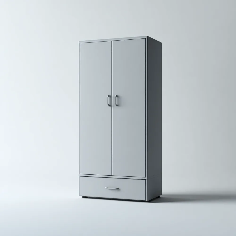 Armario Puerta Doble Acero 180x80x40 cm - Gris