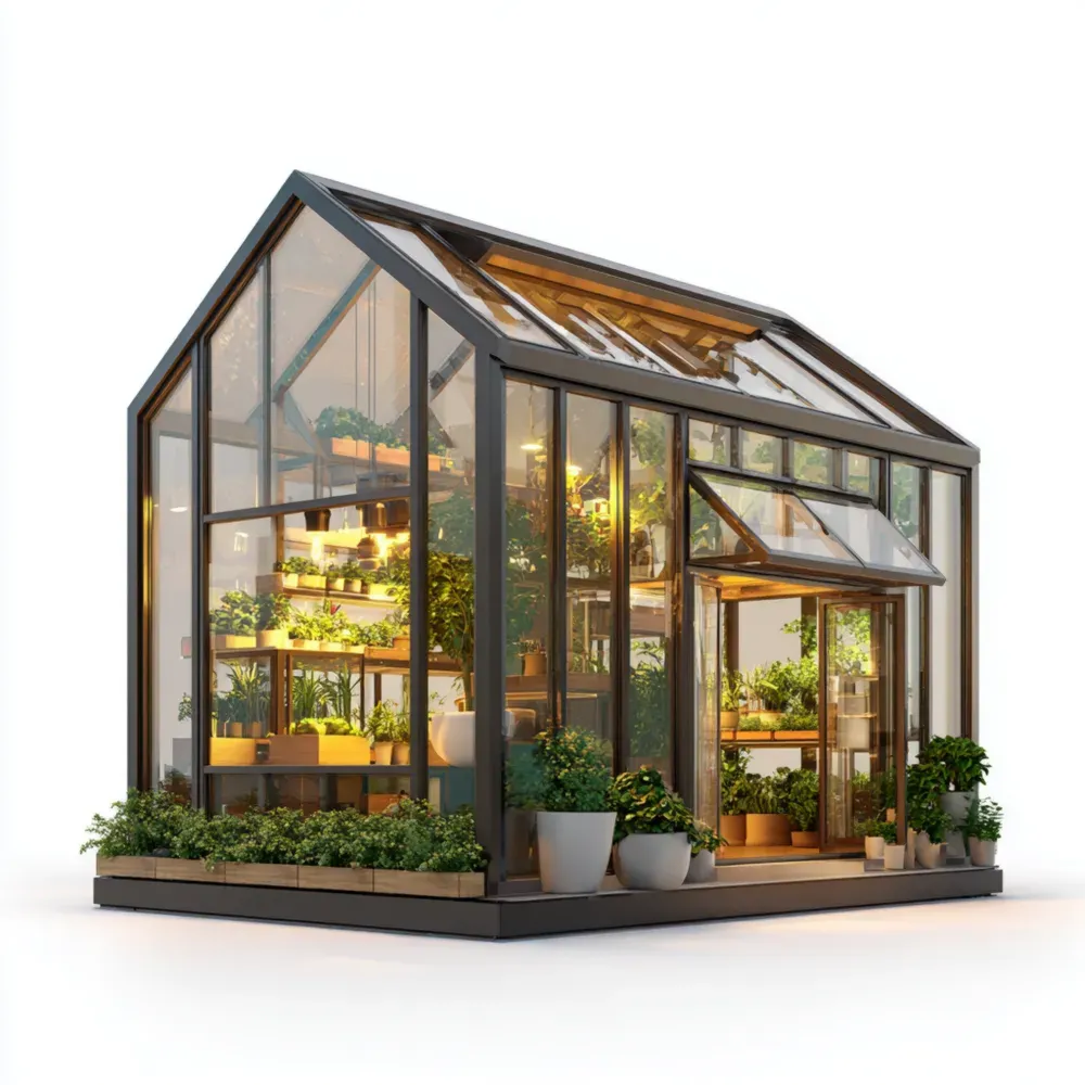 Invernadero de Jardín de Aluminio/Vidrio 2m x 3m x 2.5m - Estructura Robusta - Diseño Moderno