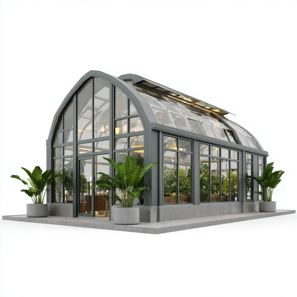 Invernadero de jardín de metal 3x4x2.5 m – Gris – Diseño contemporáneo