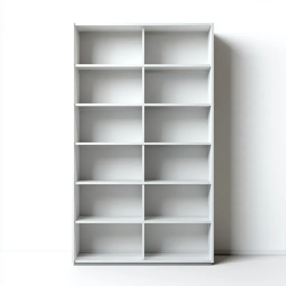 Estantería de madera 200x100x30 cm - Blanca - Diseño moderno