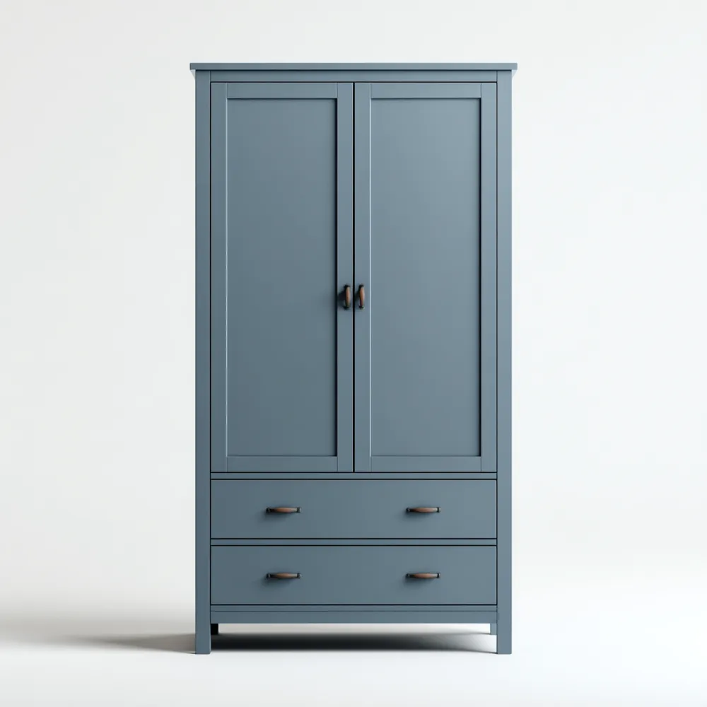 Armario de Madera 180x80x50 cm - Azul - Estilo Moderno