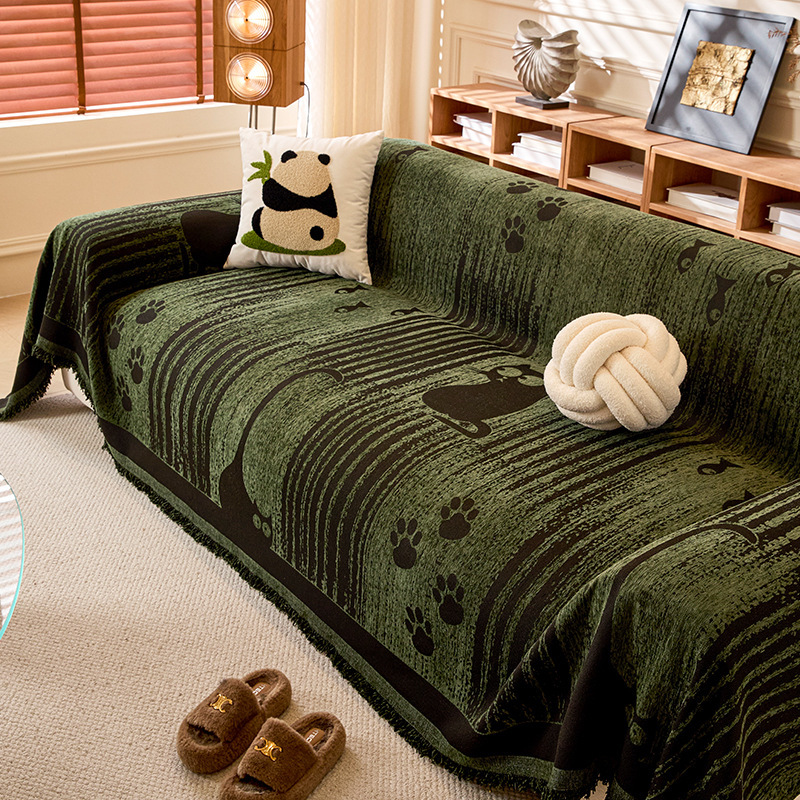 Gruby pokrowiec na sofę chroniący przed zadrapaniami kota