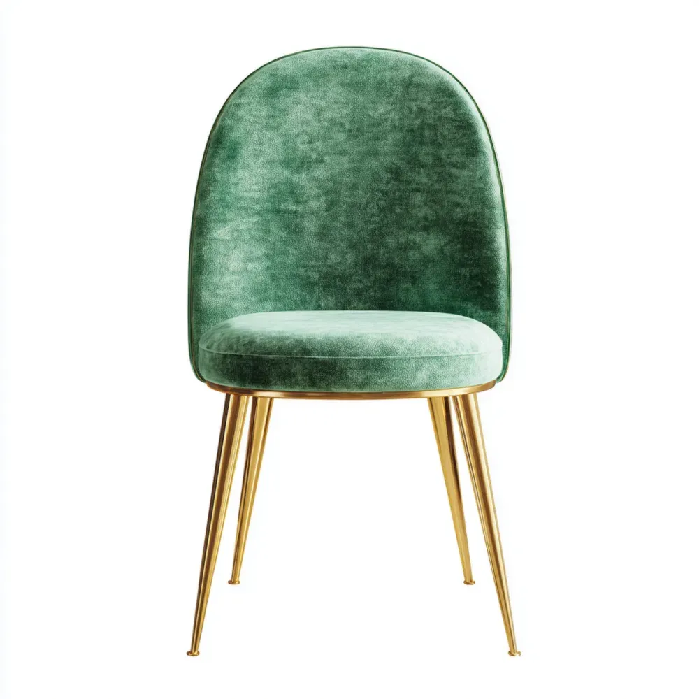 Silla de comedor de Terciopelo 45x55x85 cm Verde Moderno