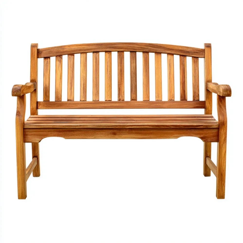 Banco de Jardín de Teca 120x60x90 cm - Diseño Clásico