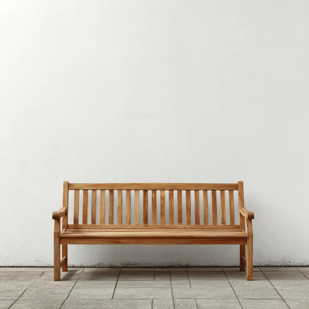 Banco de Jardín de Madera de Teca 150x60x90 cm - Madera Natural