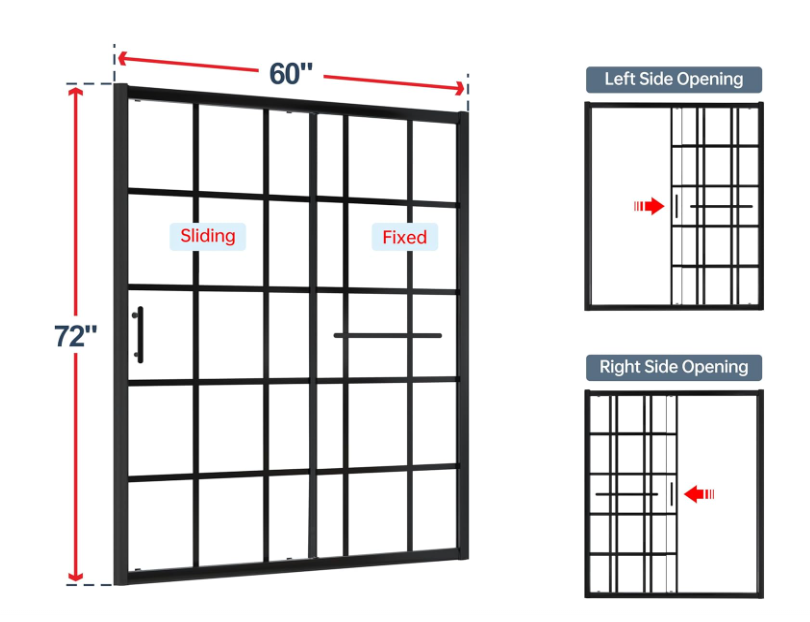 Single Sliding Shower Door 