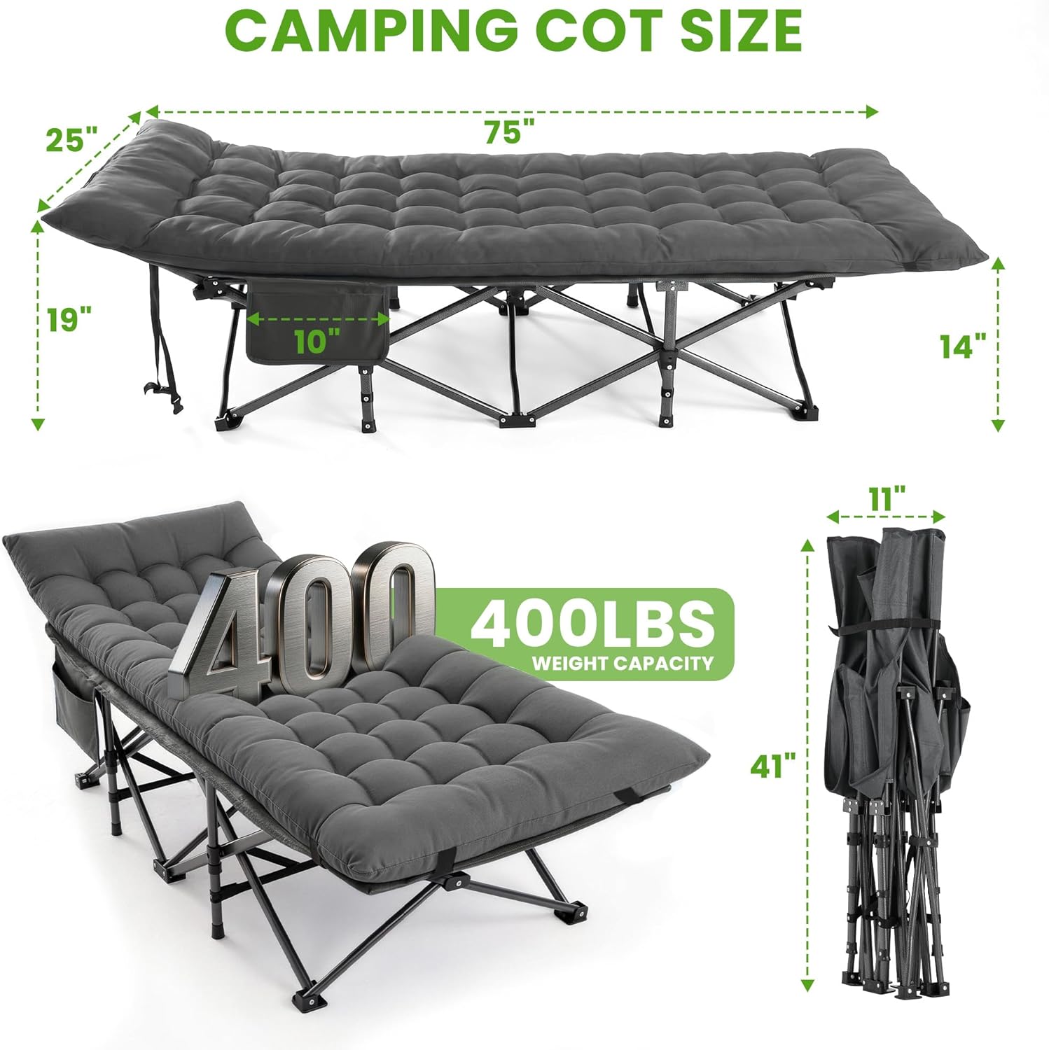 Camping Cot, Folding Camp Cot