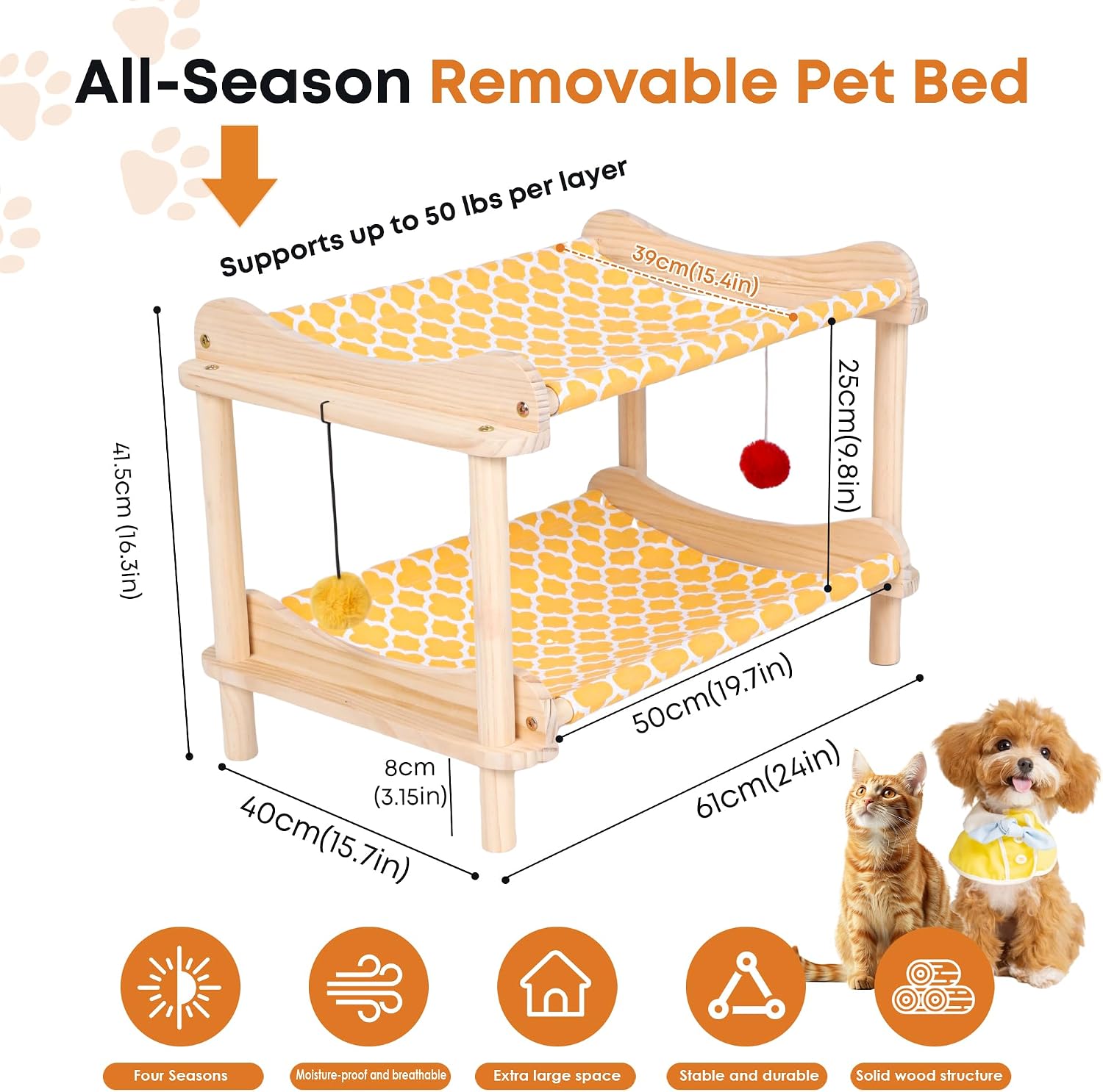 2-Layer Cat Hammock Bed