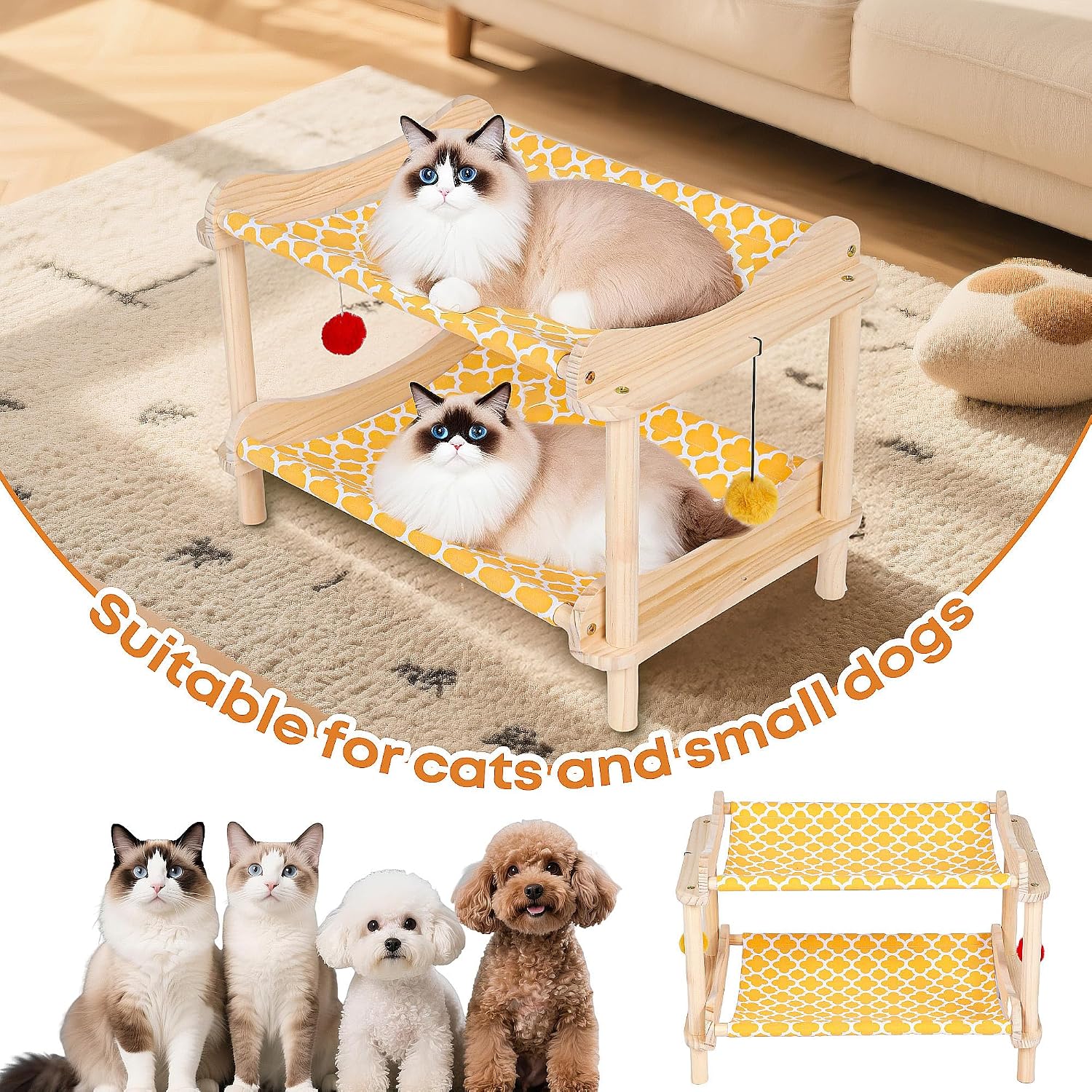 2-Layer Cat Hammock Bed
