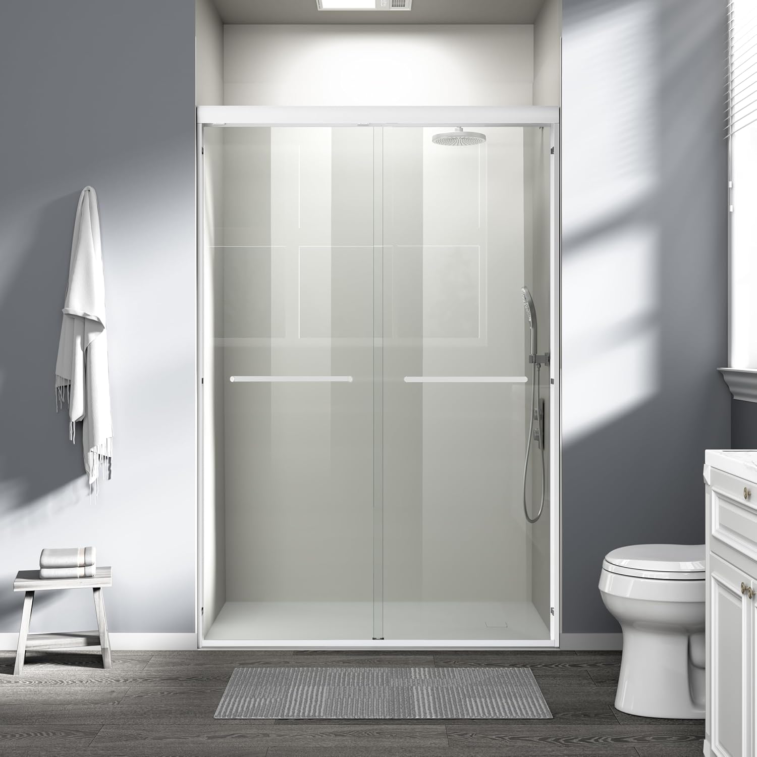 Semi-Frameless Double Sliding Shower Door