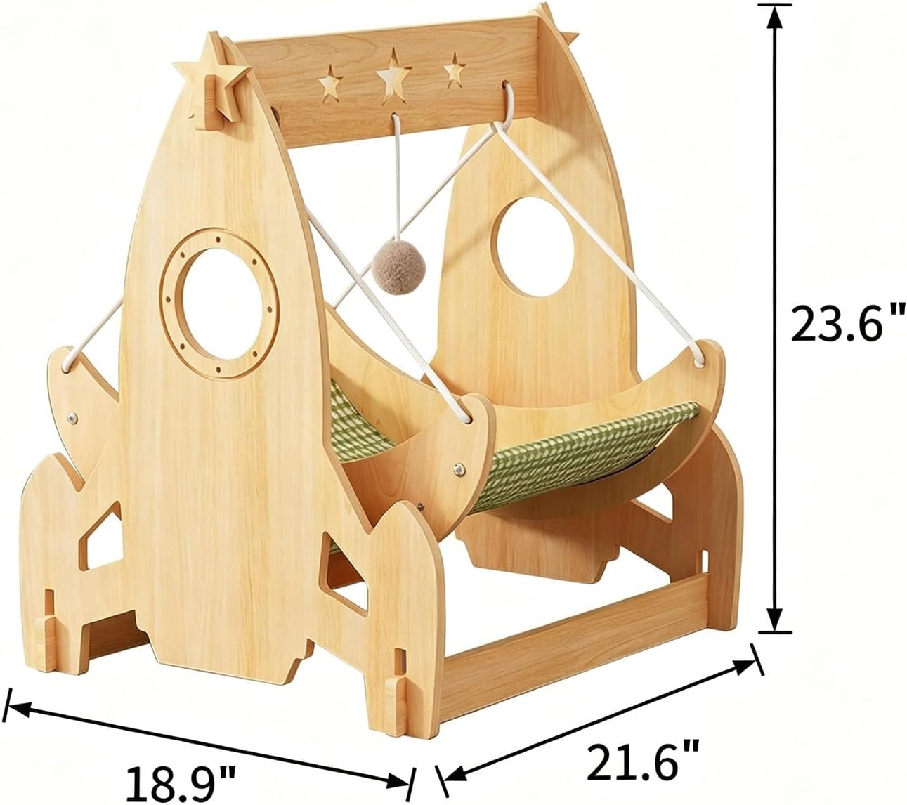 Cat Swing Hammock Bed-Premium Wooden | Indoor Furniture for Cats Swing