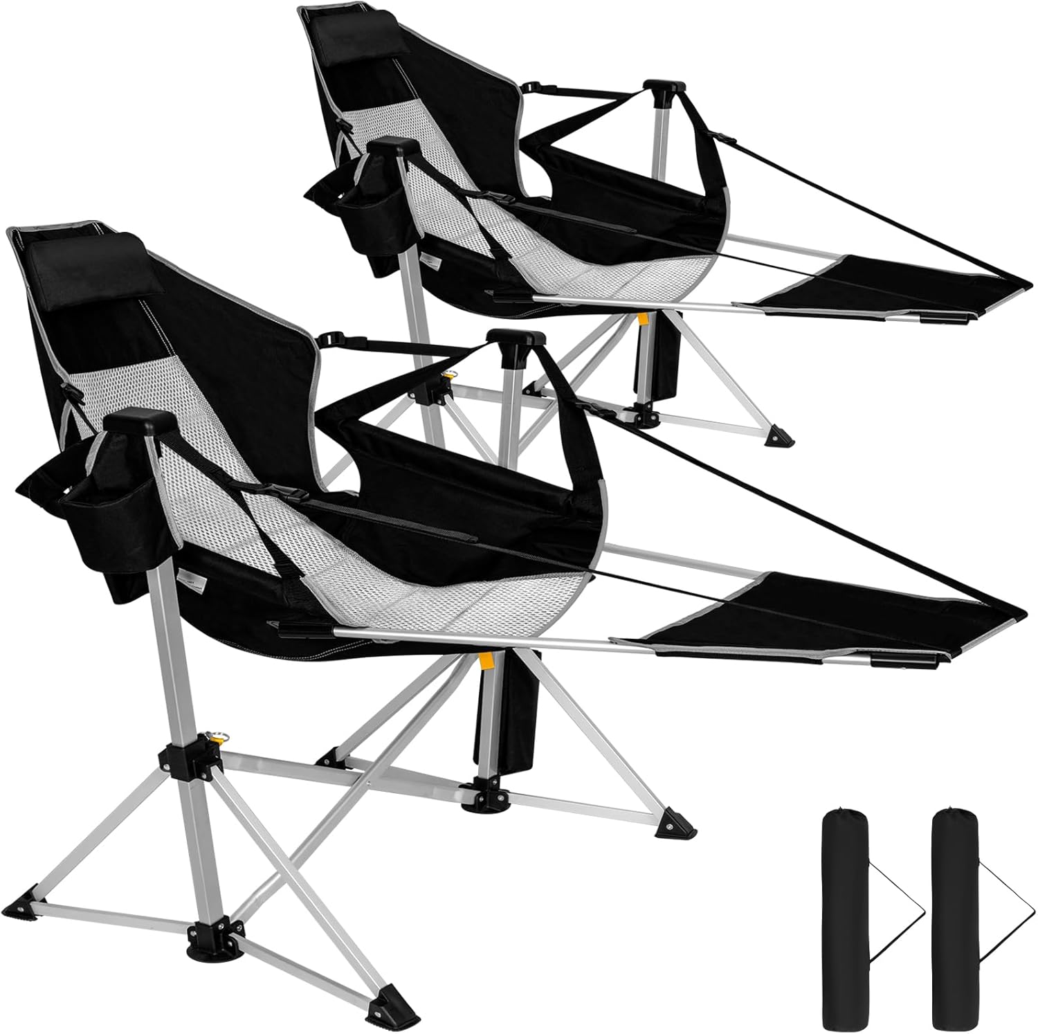 2-Pack Aluminum Hammock Chair with Footrest