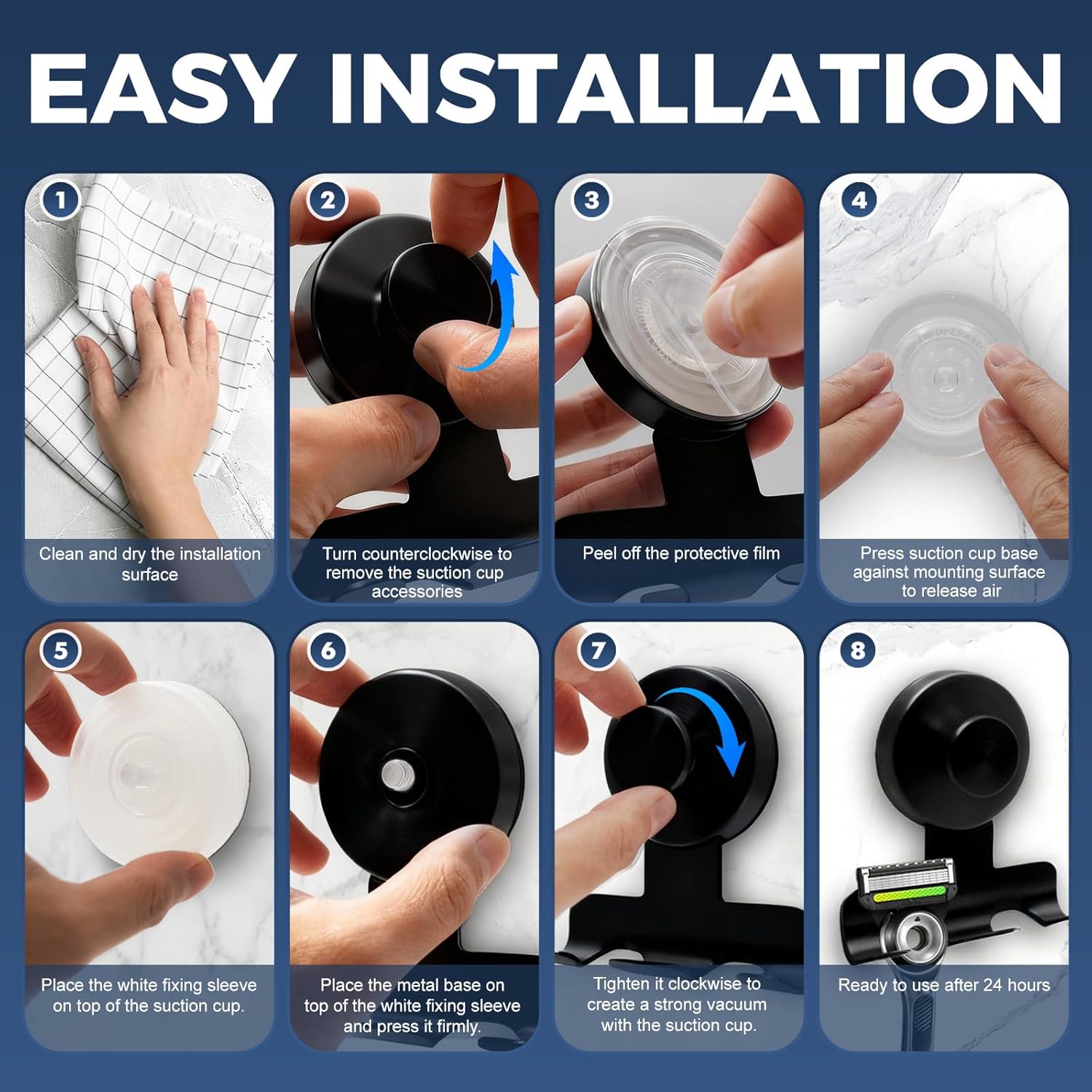 Suction Cup Razor Holder for Shower