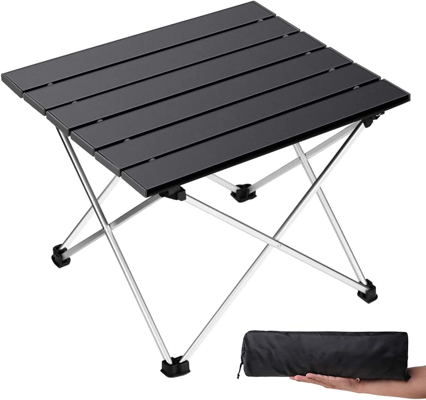 Portable Camping Table with Aluminum Table Top