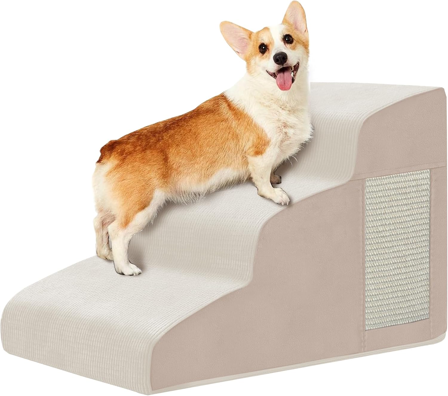 Dog Stairs for Small Dogs 15.7" H, Dog Ramp for Bed, 3-Step