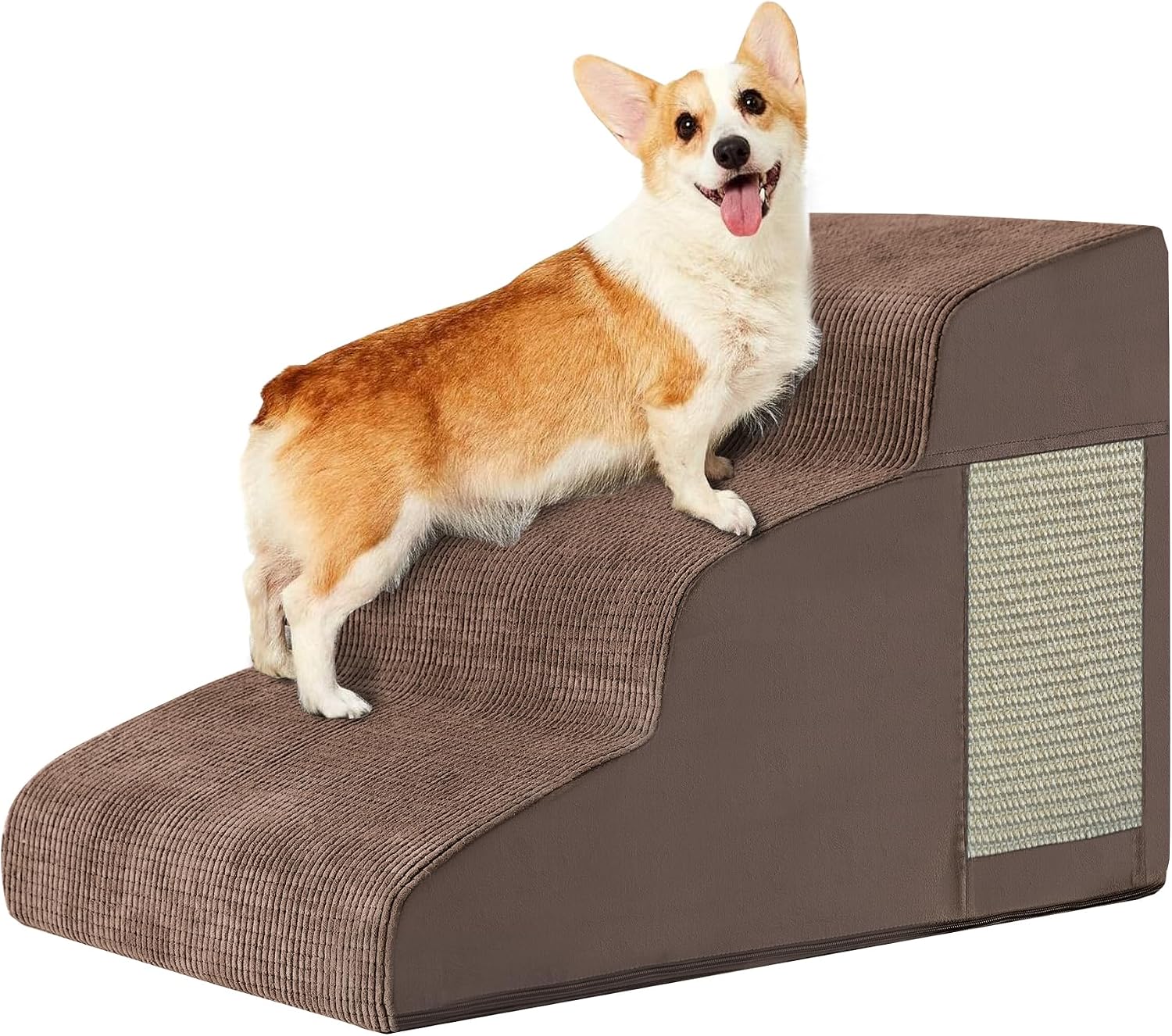 Dog Stairs for Small Dogs 15.7" H, Dog Ramp for Bed, 3-Step