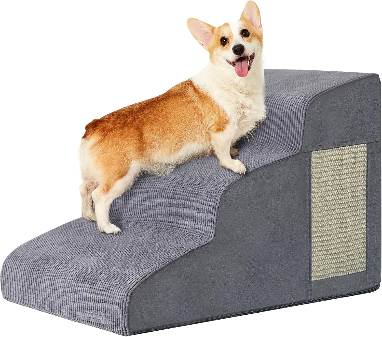 Dog Stairs for Small Dogs 15.7" H, Dog Ramp for Bed, 3-Step