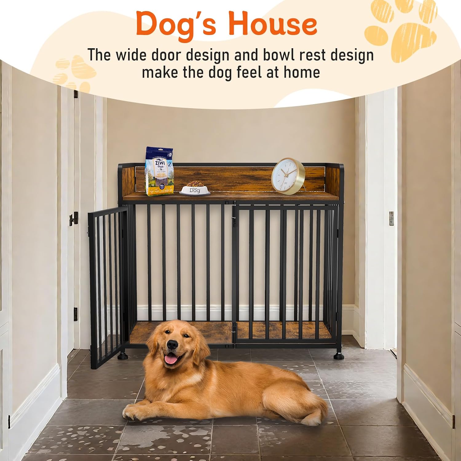 Furniture Style Dog Crate, Large Dog Kennel Indoor