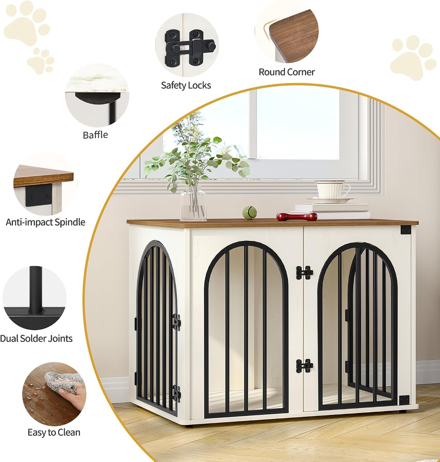 Dog Crate Furniture,Dog Kennel Indoor for Small/Medium Dogs