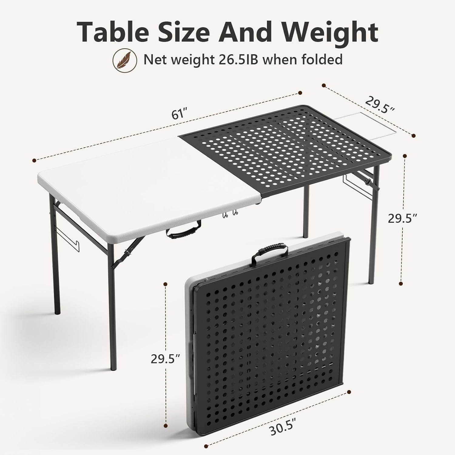 5ft Folding Table for Picnic Camping