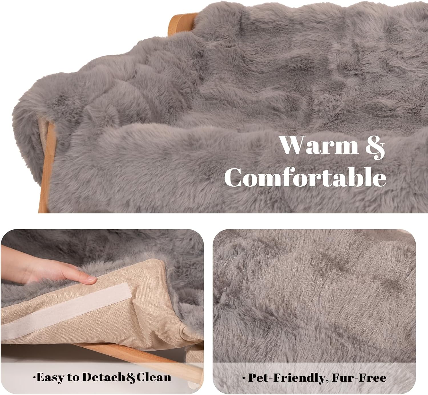 Elevated Cat Couch Bed Wooden Raised Kitty Sofa Lounge Chair