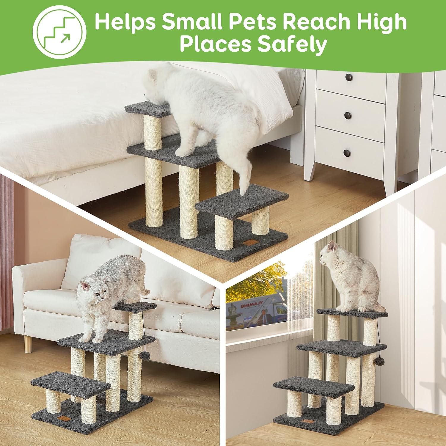 Dog Stairs & Cat Scratching Post Pet Steps for High Beds Couch 