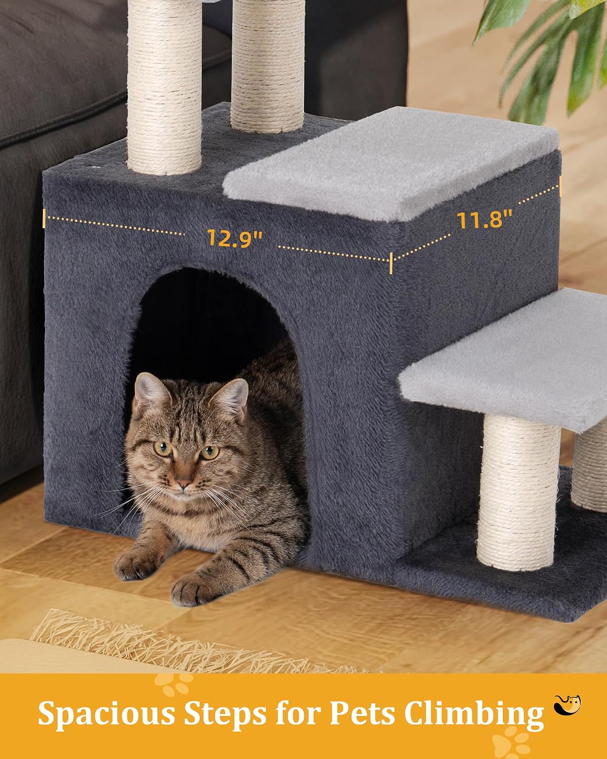 3-in-1 Pet Stairs for Cats, Dog Steps for Small Doggie Rabbits