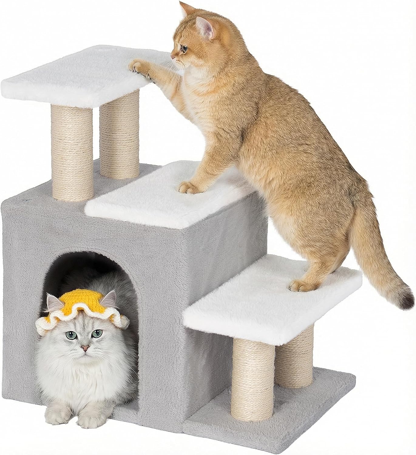 3-in-1 Pet Stairs for Cats, Dog Steps for Small Doggie Rabbits
