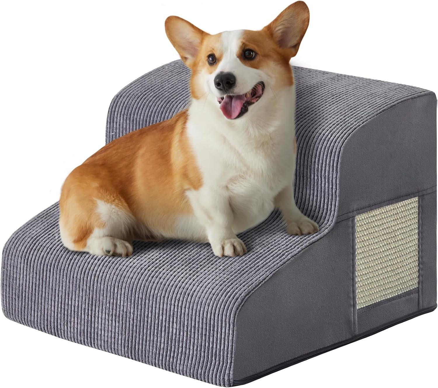 Dog Stairs for Small Dogs 11.8" H, Dog Ramp for Bed, 2-Step