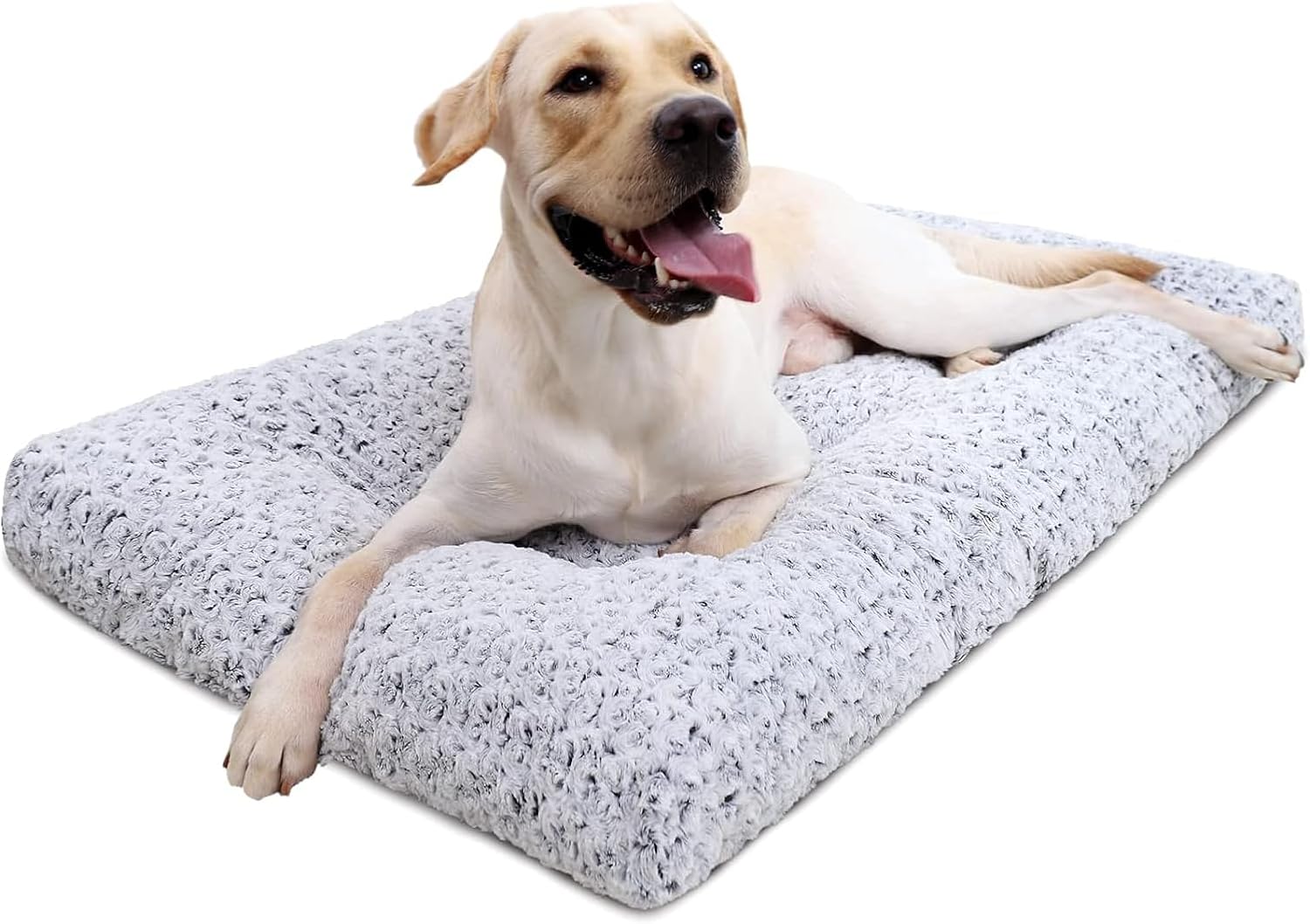 Washable Dog Bed Medium Size Dog Crate Bed Plush Pet Mat 35"x23" 