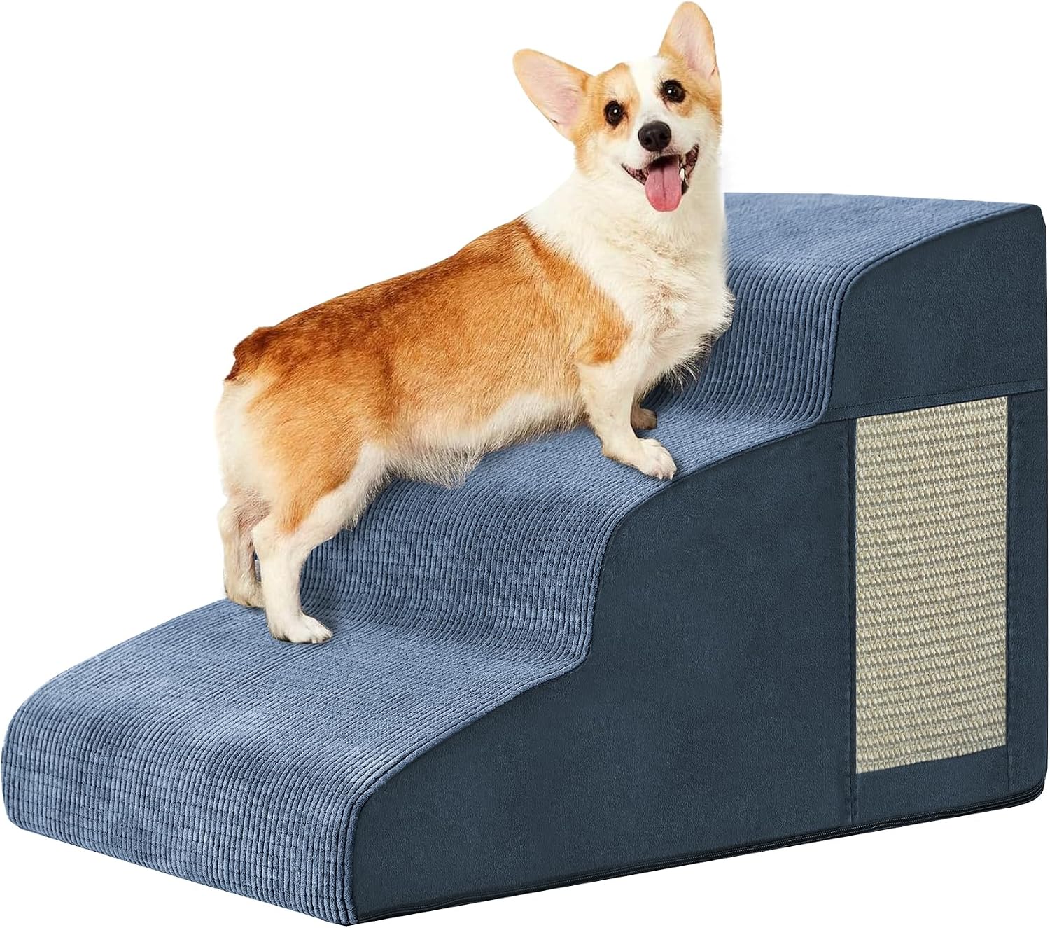 Dog Stairs for Small Dogs 15.7" H, Dog Ramp for Bed, 3-Step