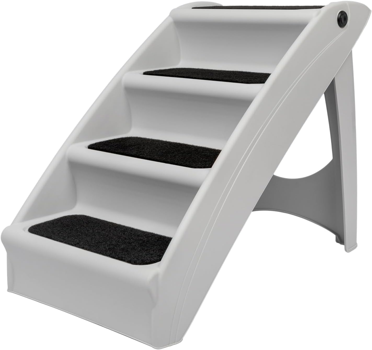 Portable & Foldable 4-Step Stairs, Non-Skid Feet, Side Rails, Dog Steps for Bed