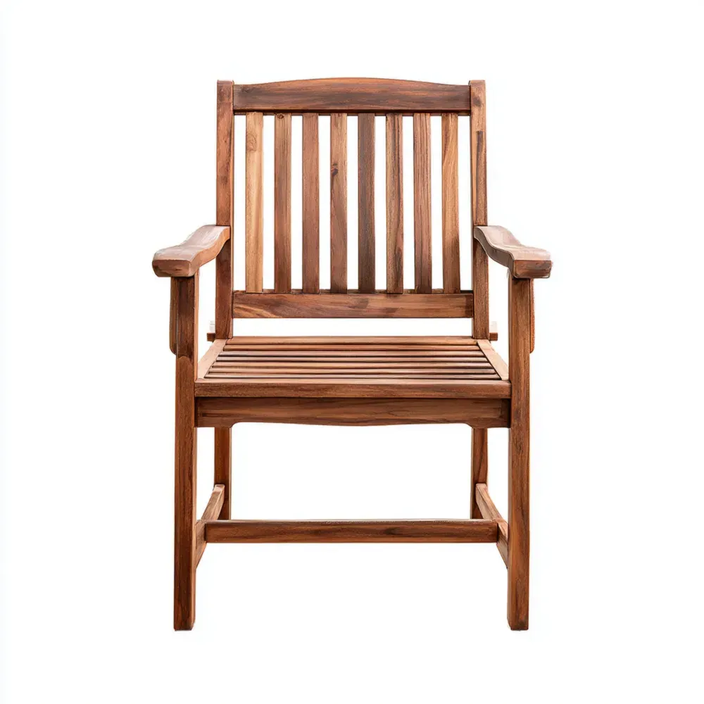 Silla de Jardín de Madera 90x60x90 cm – Acabado Natural – Estilo Clásico