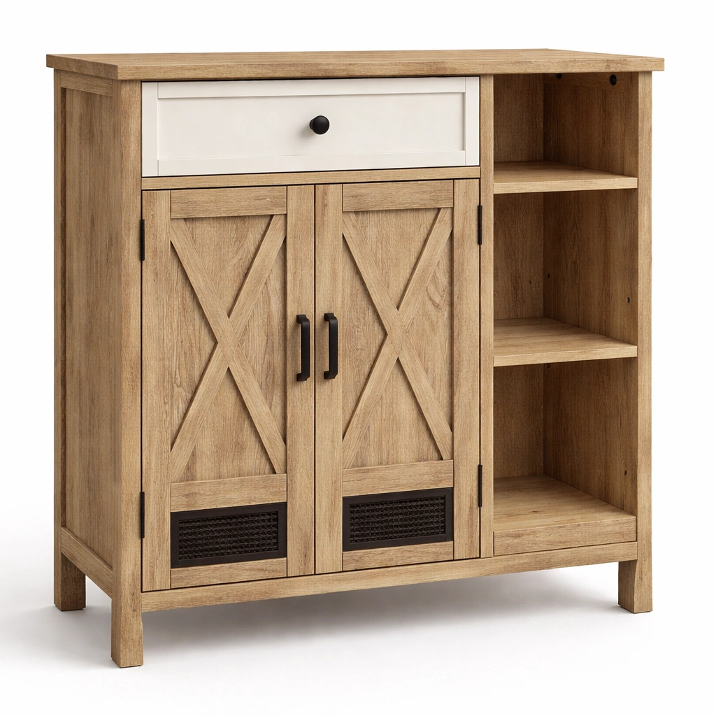 Arcón de almacenaje trenzado bicolor-dwellimo