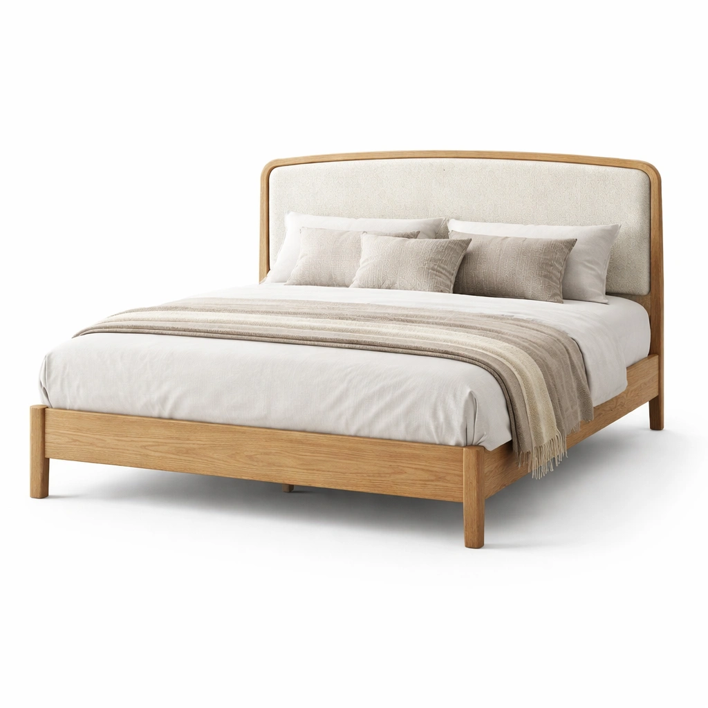 Cama tapizado gris oscuro-dwellimo