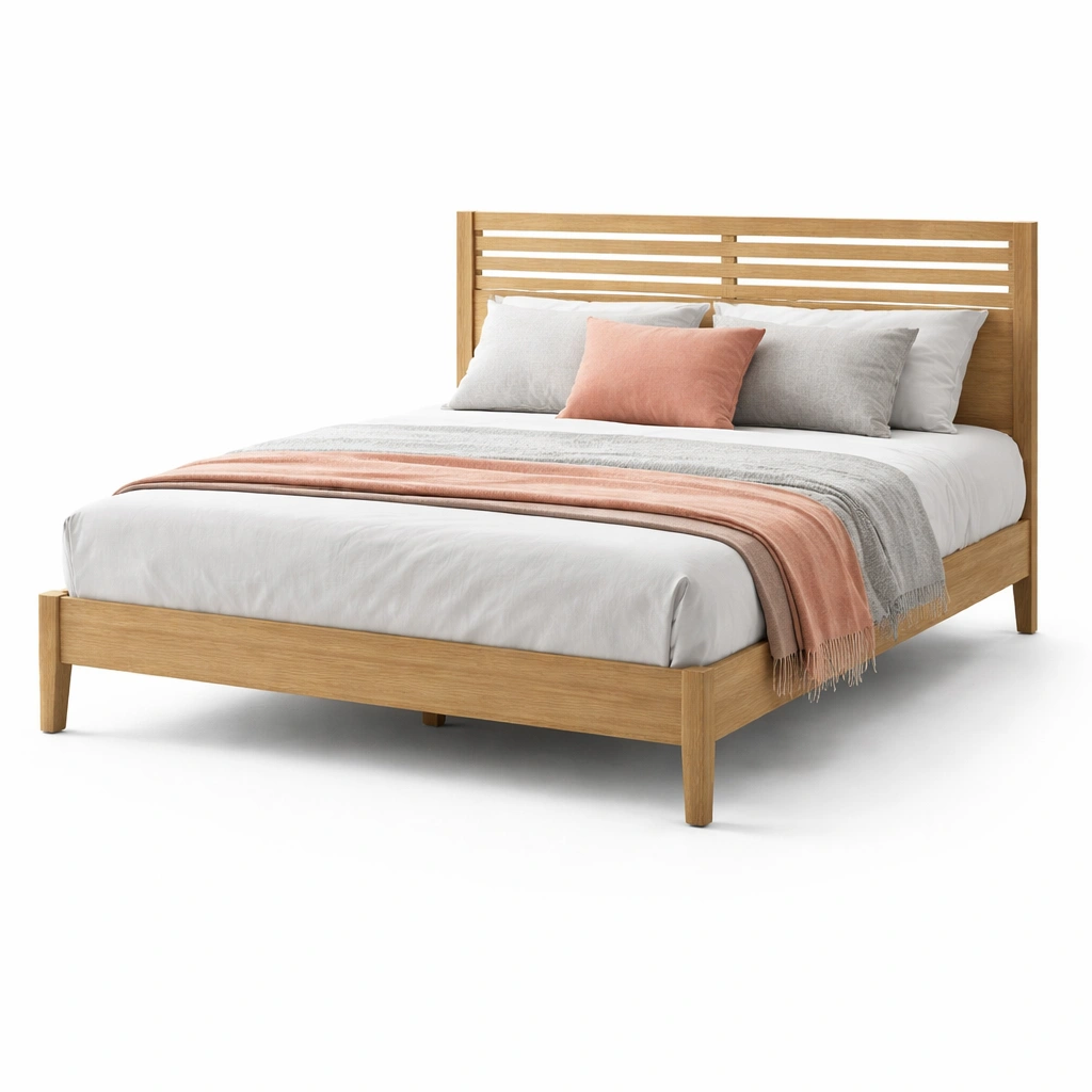 Cama tapizado rosa con cajones-dwellimo