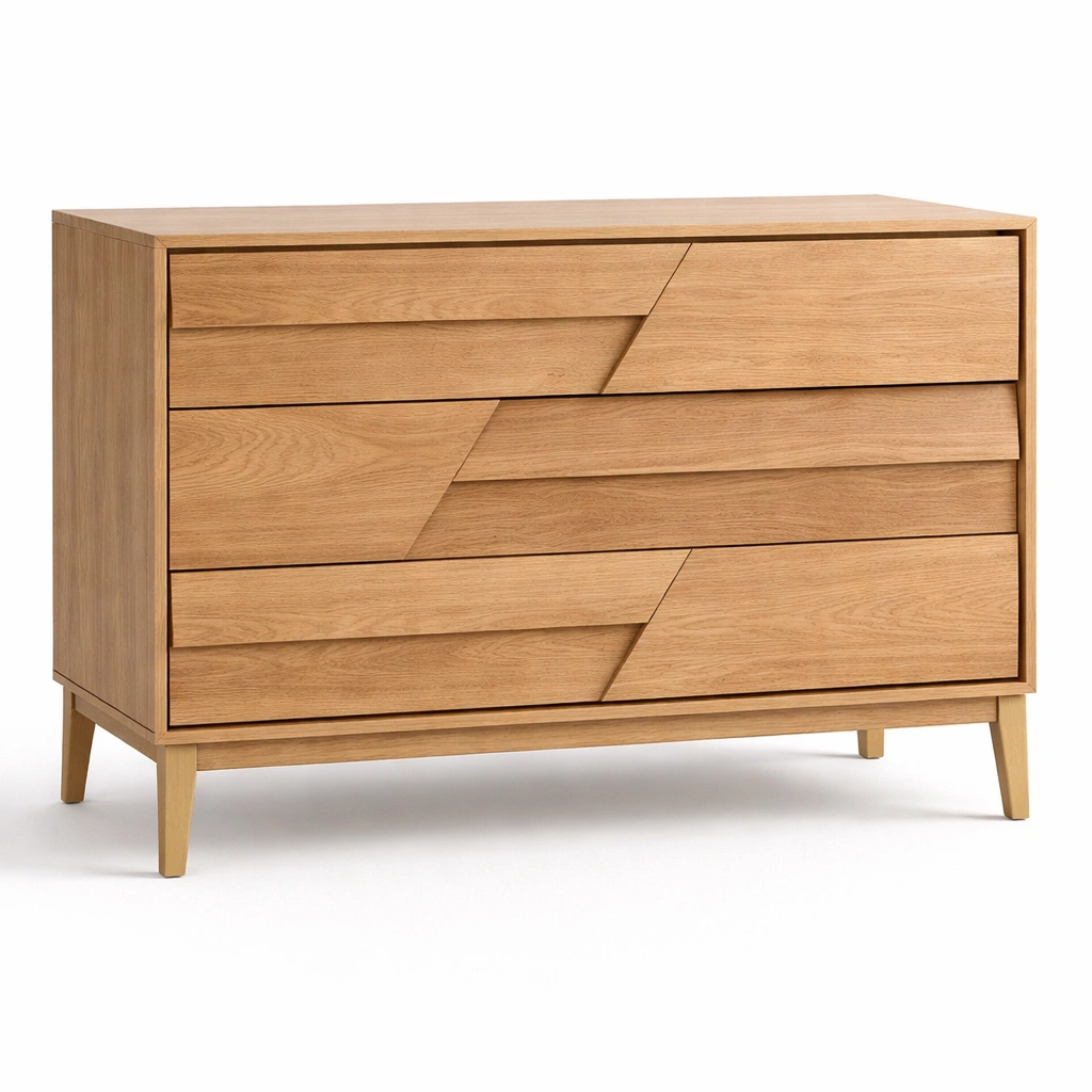 Cómoda moderna de líneas geométricas-dwellimo