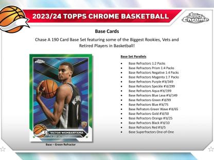 2023/24 Tothtpps Chrothtme Basketball Hobby Box
