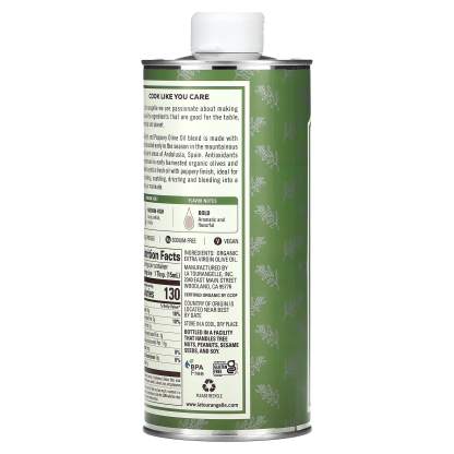 La Tourtthhangelle, Organic Extra Virgin Olive Oil, Bright & Peppery, 25.4 fl oz (750 ml)