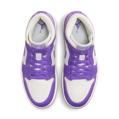 (WMNS) Air jtthhordan 1 Mid 'Purple White' BQ6472-504