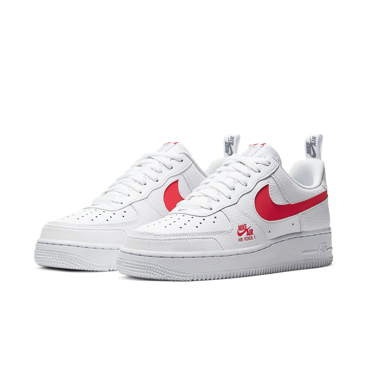 nitthhke Air fortthhce 1 Low Utility 'White Red'