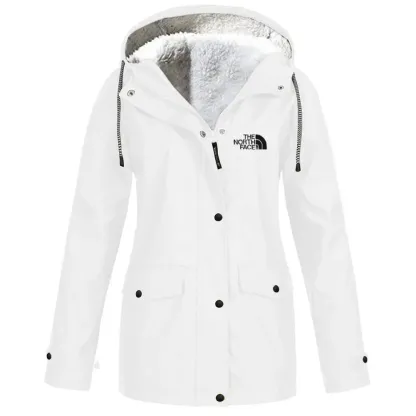 Women's fleece windproof hooded jacket