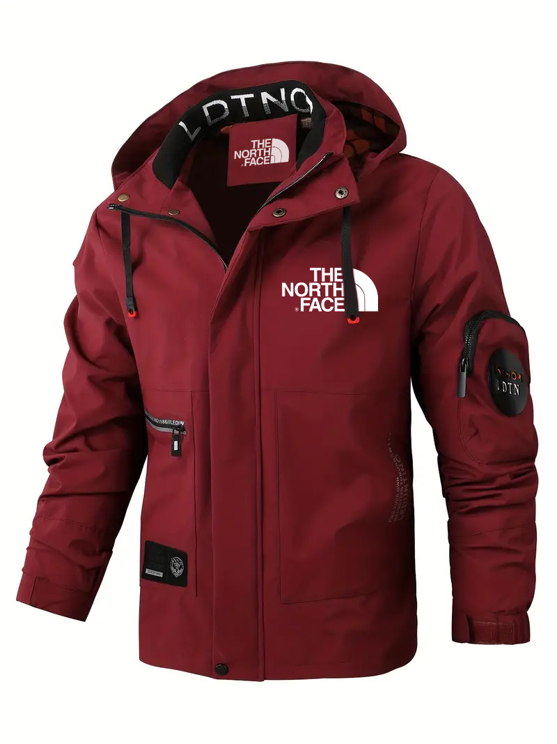 2025 TNF-Veste coupe-vent légère pour homme avec capuche amovible – Vêtement d’extérieur décontracté pour activités en plein air