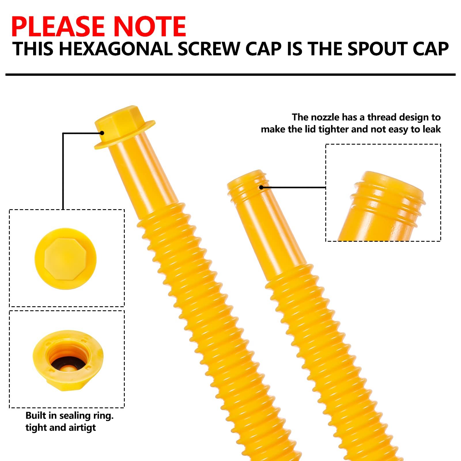 🔥Last Day Sale 49%🔥Upgraded Replacement Gas Can Spout with Flexible Nozzle, Fit for Most 1/2/5/10 Gal Can