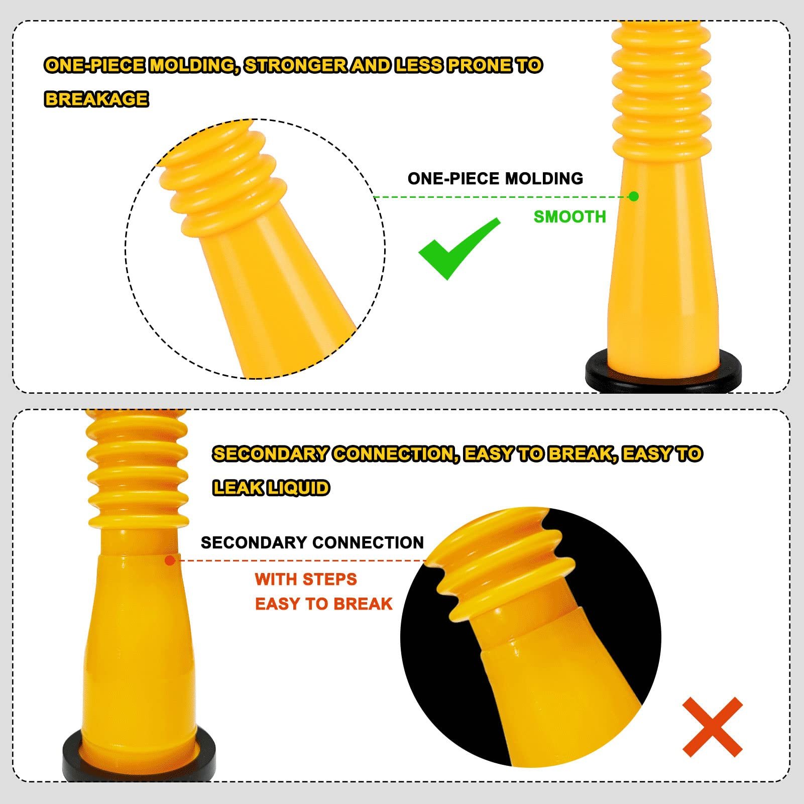 🔥Last Day Sale 49%🔥Upgraded Replacement Gas Can Spout with Flexible Nozzle, Fit for Most 1/2/5/10 Gal Can