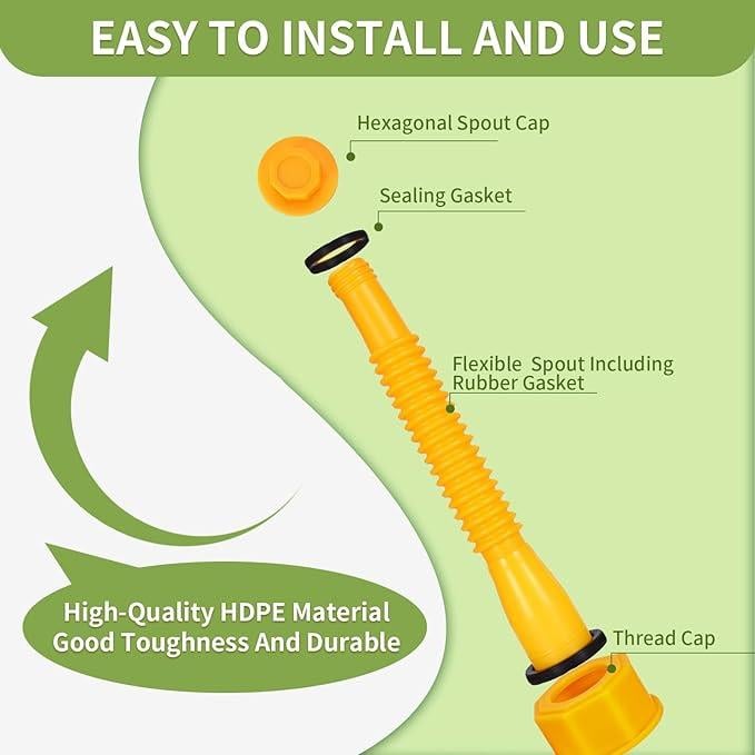 🔥Last Day Sale 49%🔥Upgraded Replacement Gas Can Spout with Flexible Nozzle, Fit for Most 1/2/5/10 Gal Can