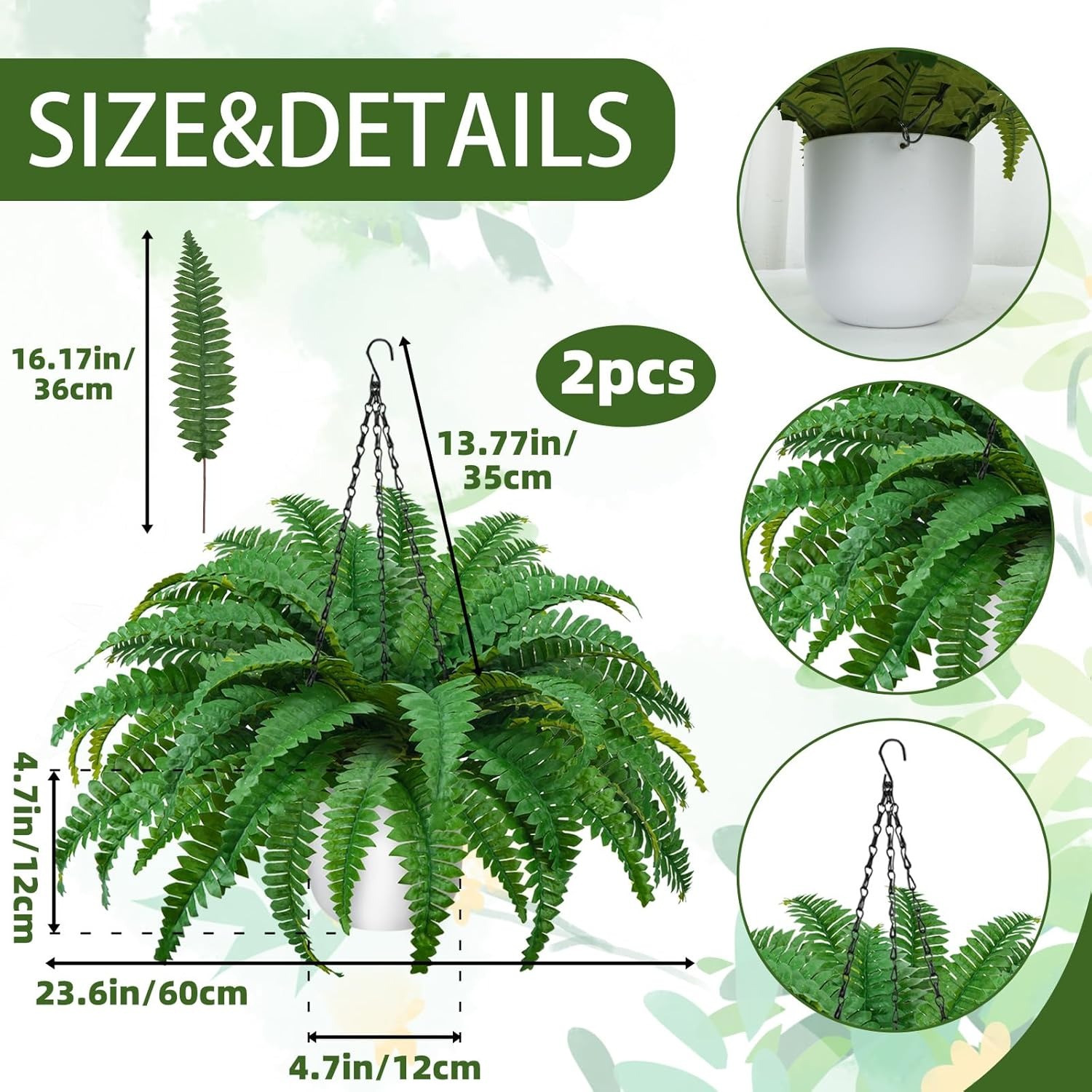 💥2025 New Upgrade Hot Sales🌱UV Resistant Artificial Boston Ferns Hanging Plants
