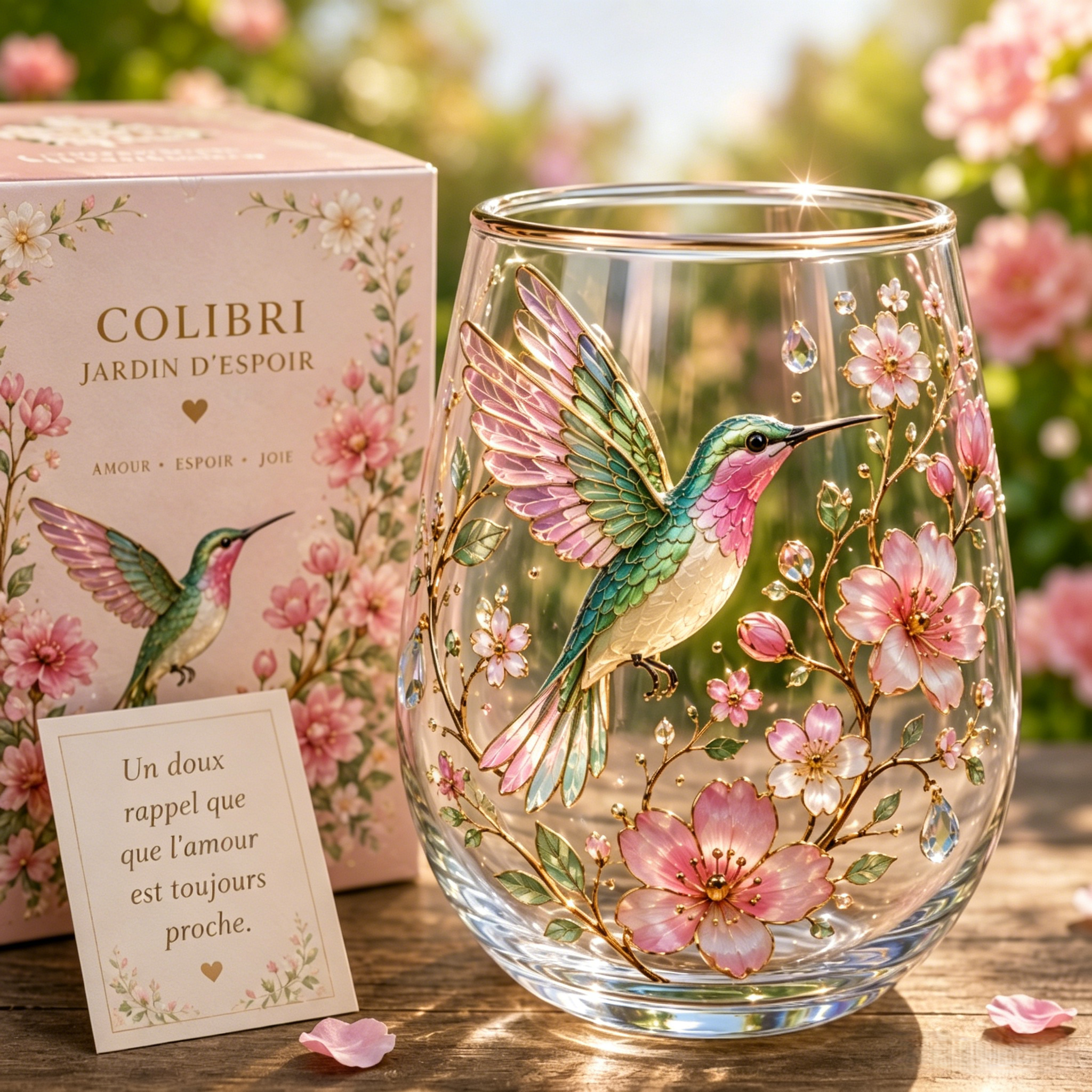 🌸 Édition Limitée 2026 · Tasse en verre Jardin Colibri☀️☕